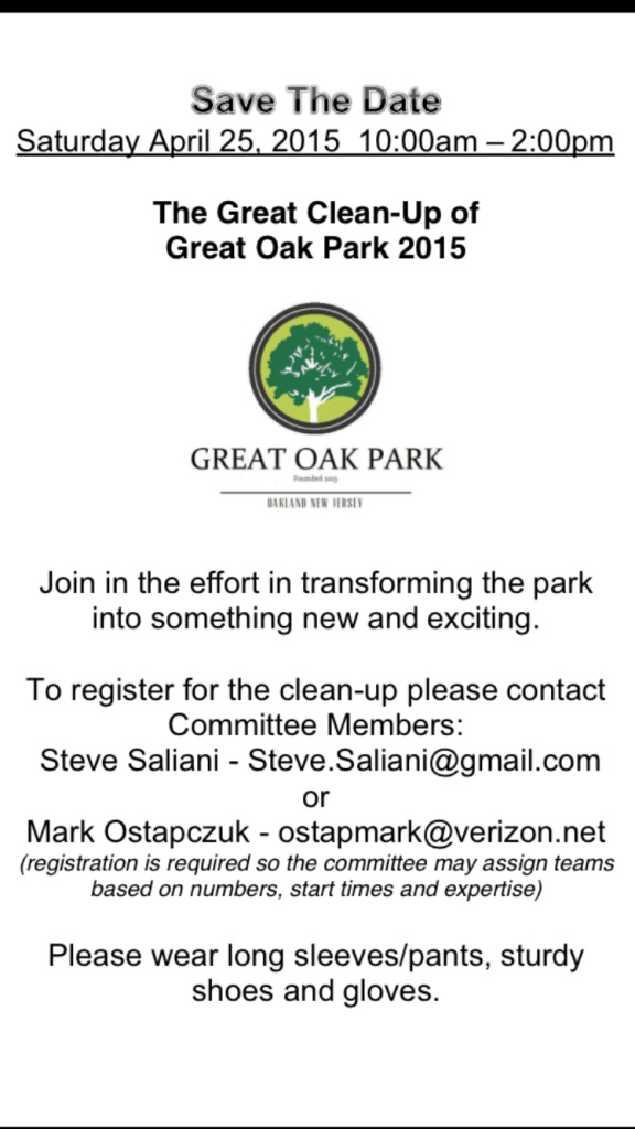 Cleanup 2015 Great Oak Park